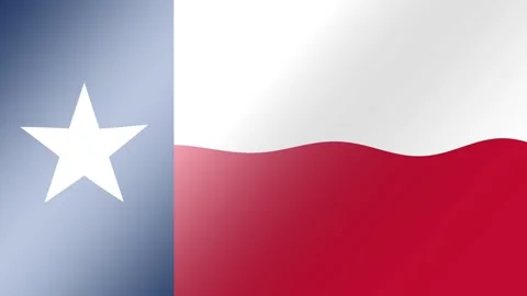 Texas State Flag Waving Gently in the Wind Lone Star State Patriotism Backg.. Stock Footage 340630497