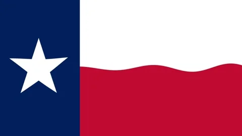 Texas State Flag Waving Gently Lone Star State Patriotism Background. Stock Footage 340631441