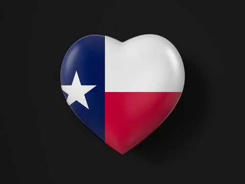 Texas state heart flag Stock Photos