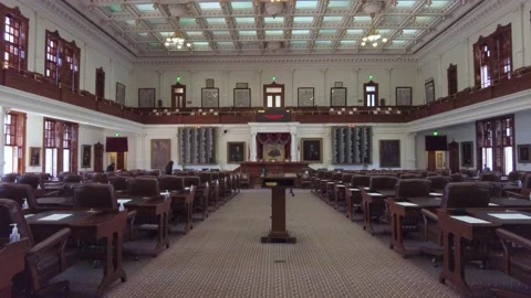 Texas State House of Representatives in Texas Capitol in Austin (4k) Vídeos de archivo 164061958