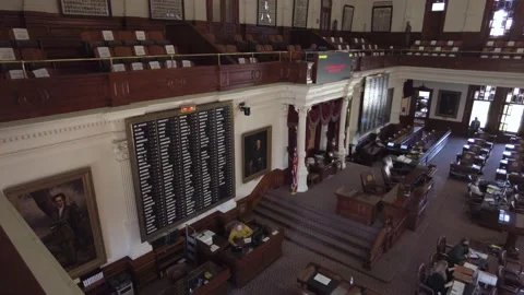 Texas State House of Representatives in Texas Capitol in Austin (4k) Stock Footage 164062002