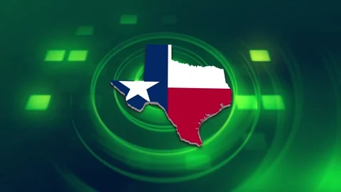 Texas State Map and Flag Background Stock Footage 344649126
