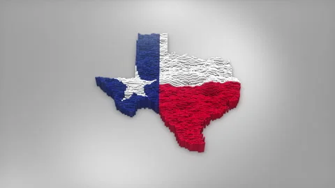 Texas State Map with Flag Intro Background Stock-Footage 315166535
