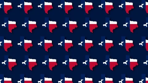 Texas State Map Flag Seamless Pattern Loop Motion Graphic Background. Stock Footage 342019417
