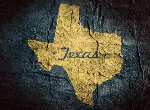 Texas state map Stock Illustration