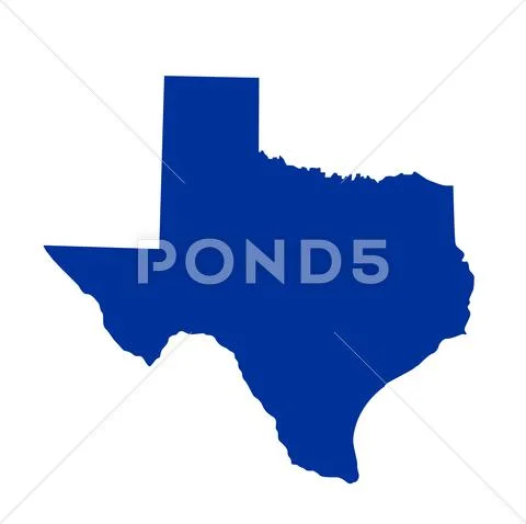 Texas State Map Stock Illustration