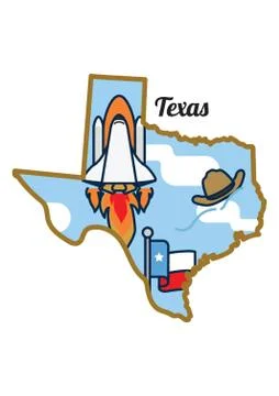 Texas State Map Stock Illustration