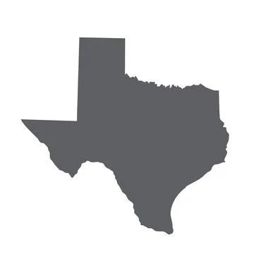 Texas State Map vector Stock Illustration