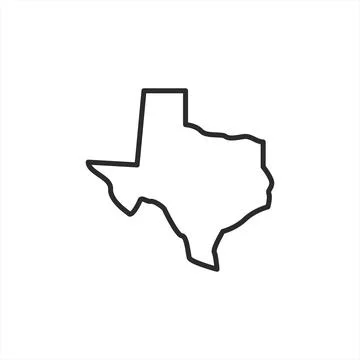 Texas State Outline Icon Illustrazione stock