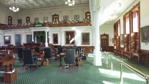Texas State Senate Chambers in Texas Capitol in Austin Texas (4k) Stock Footage 164061945