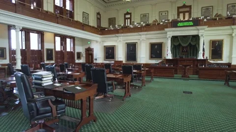 Texas State Senate Chambers in Texas Capitol in Austin Texas (4k) Stock Footage 164061953