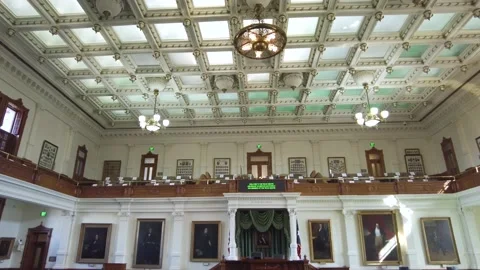 Texas State Senate Chambers in Texas Capitol in Austin Texas (4k) Stock Footage 164061956