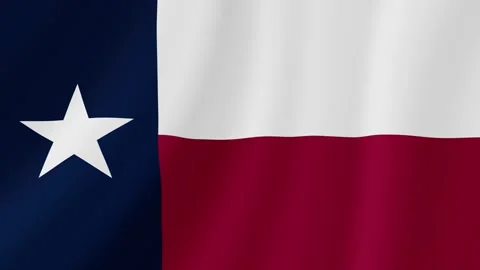 Texas State Waving Flag. Realistic Flag Animation. Seamless Loop Background. Stock Footage 292324950