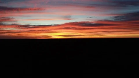 Texas Sunset Rising through trees Stock Footage 102725986