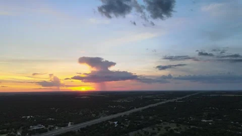 Texas-sunset-showers1 스톡 동영상 137667967
