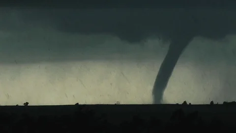 Texas Tornado with Extreme Hail Stock Footage 112891625