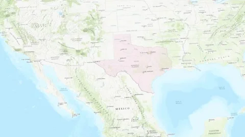 Texas United States Map Animation vector animation outline map motion graphic us Stock Footage 319384073