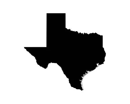 Texas US Map. TX USA State Map Stock Illustration