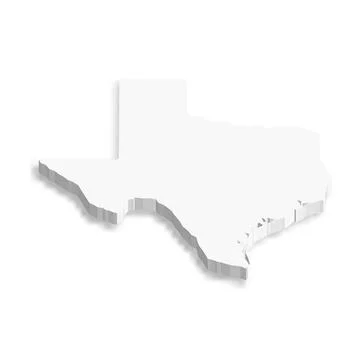 Texas US state 3D vector map Ilustração Stock
