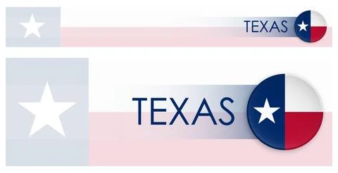 Texas US state horizontal web banner in modern neomorphism style. Webpage T.. イラスト素材