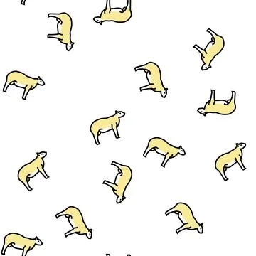 Texel sheep vector seamless pattern Stock Illustration