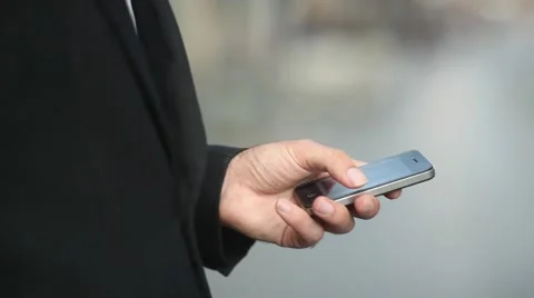 Texing on a Iphone [slider shot] Stock Footage 42253899