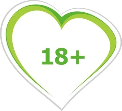 Text 18 plus. Social concept Stock Illustration
