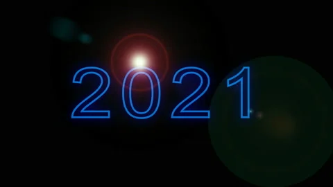 Text 2021 on black background 2021 Stock Footage 138971384