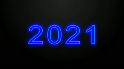 Text 2021 on black background 2021 Stock Footage 138971388