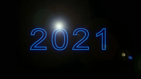 Text 2021 on black background 2021 Stock Footage 138971394