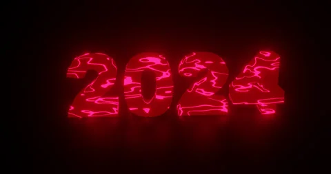 Text "2024" with a named texture. Stock Footage 253721887