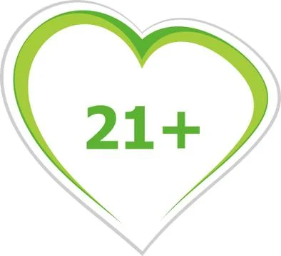 Text 21 plus. Social concept Stock Illustration