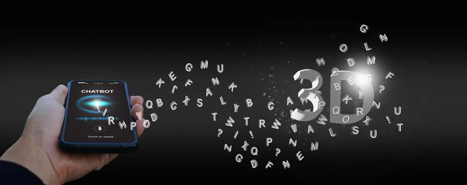 Text to 3D model concept, text-to-3D by generative artificial intelligence... 写真素材