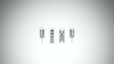 Text 3D title animation with shadows on a white background Stock Footage 296003970