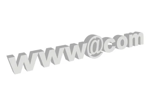 Text 3d www@com Stock Illustration