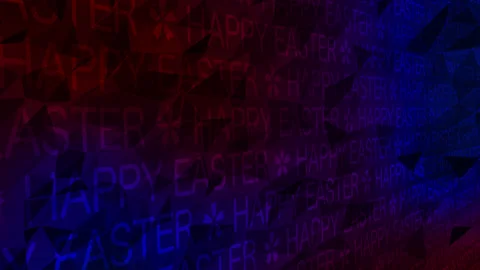 Text abstract background with happy easter typography, easter egg pattern Stock Footage 268948086