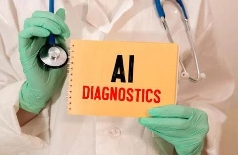 Text AI diagnostics title meaning of medical term background Stock Photos