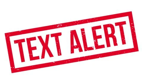 Text Alert rubber stamp Illustrazione stock