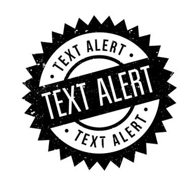 Text Alert rubber stamp Illustrazione stock
