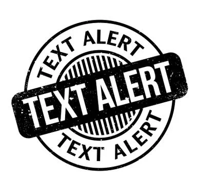 Text Alert rubber stamp Illustrazione stock
