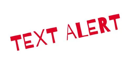 Text Alert rubber stamp Illustrazione stock