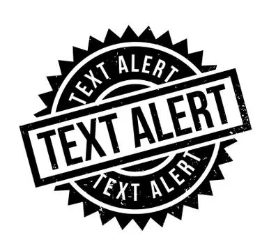 Text Alert rubber stamp Illustrazione stock