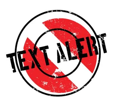 Text Alert rubber stamp Illustrazione stock