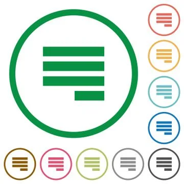 Text align justify last row right outlined flat icons イラスト素材