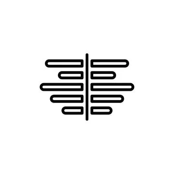 Text Alignment Center Icon for Document Formatting Stock Illustration