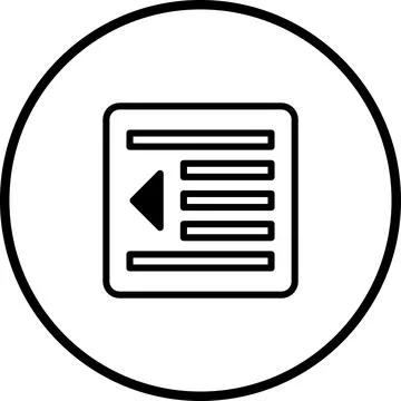 Text Alignment Icon with Arrow, Design and Formatting, Suitable for Web and.. Stock Illustration