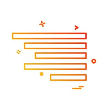 Text alignment icon design vector イラスト素材