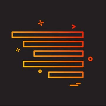 Text alignment icon design vector Illustrazione stock