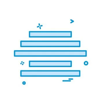 Text alignment icon design vector Illustrazione stock