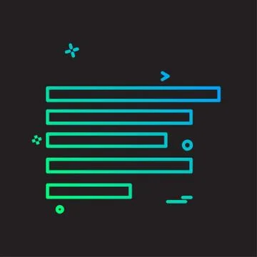 Text alignment icon design vector Illustrazione stock